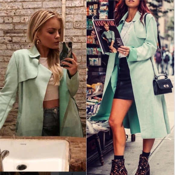 . Jackets & Blazers - Suede Trench Jacket Coat